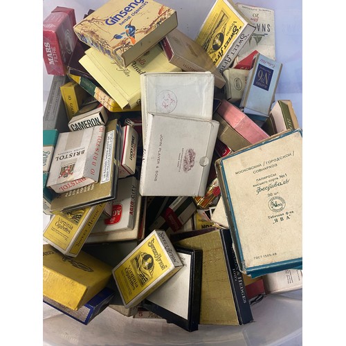 336 - Box of vintage cigarette packets, empty