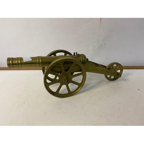 31 - Large heavy brass Cannon 38cms long