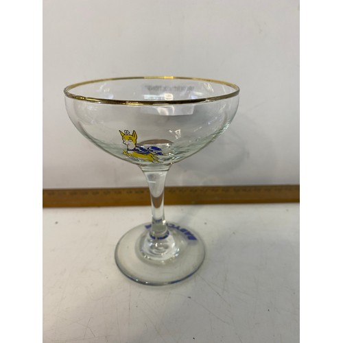 69 - 6 vintage Babycham glasses.