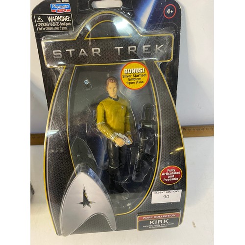 90 - Boxed Star Trek figures of Captain Kirk and Mr Spock