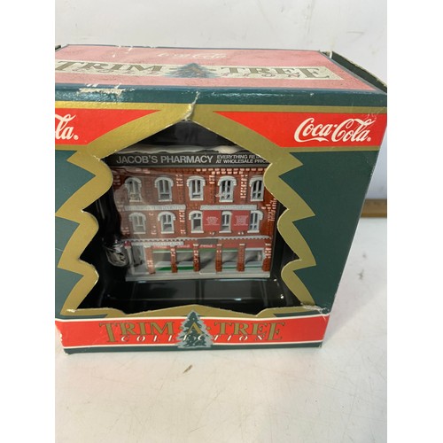 92 - 2 Coca Cola Christmas houses from the Trim Tree Collection.