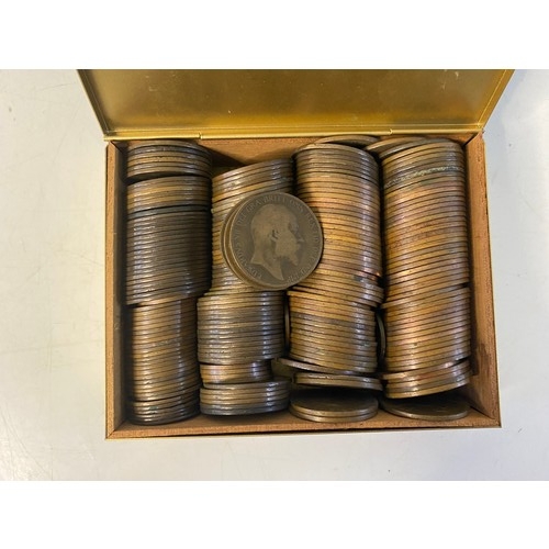 14 - Tin of assorted old coins.