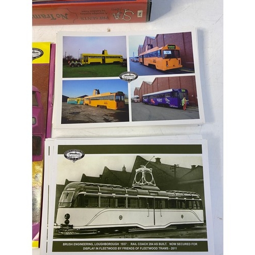 353 - Collection of vintage tram videos, postcards and flyers