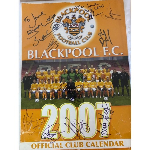 383 - Selection of Football related books and 2006 & 2007 calendars with autographs from Tom Finney, Harry... 