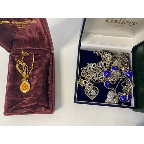 499 - Selection of boxed costume jewellery including necklaces, bracelets brooches.