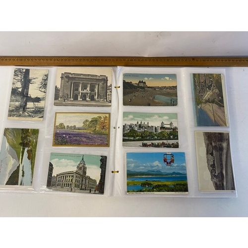 9 - Vintage postcard album with 200 postcards.