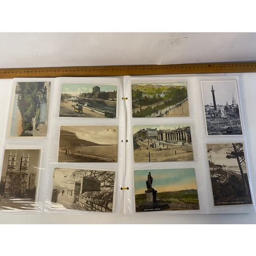 9 - Vintage postcard album with 200 postcards.