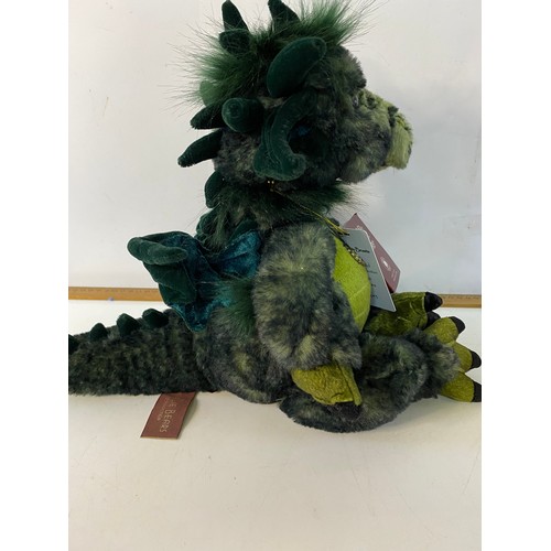 614 - Charlie Bears 'Grumbleweed' dragon from the Queen's Beast series no 1243/2000. With tags