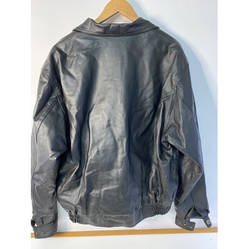 628 - Oscar Piel 'Perfect Leather' USA jacket, no size label but approximately a large 46