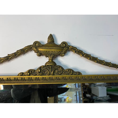 630 - Neo Classical style gilt framed mirror with bevelled glass 98x76cms