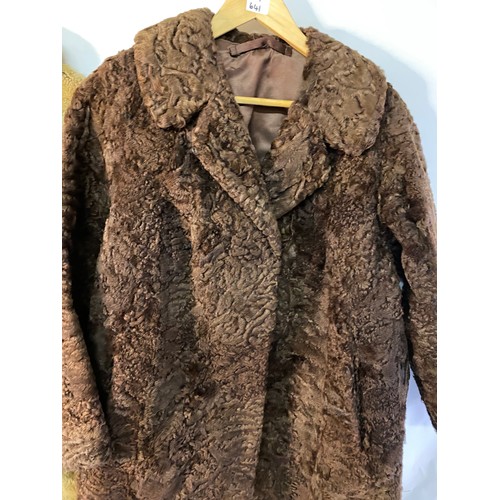 641 - 2 vintage fur coats.