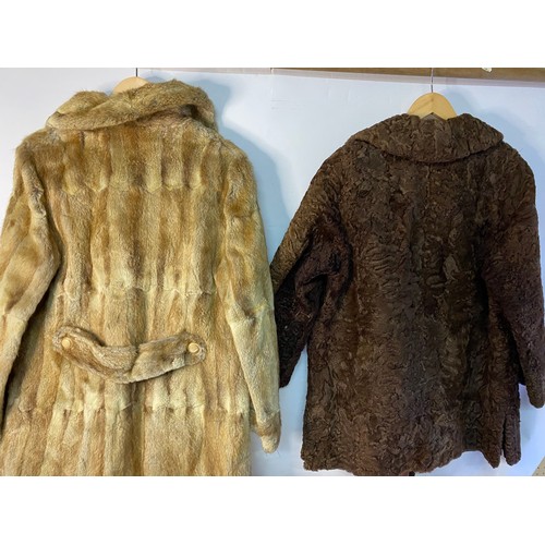 641 - 2 vintage fur coats.