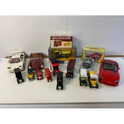 647 - Box of assorted model vehicles from Corgi, Burago and Lledo.