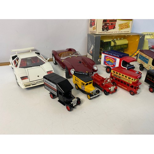 647 - Box of assorted model vehicles from Corgi, Burago and Lledo.