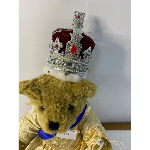 684 - The Great British Teddy Bear Company Queen Elizabeth bear from 2012