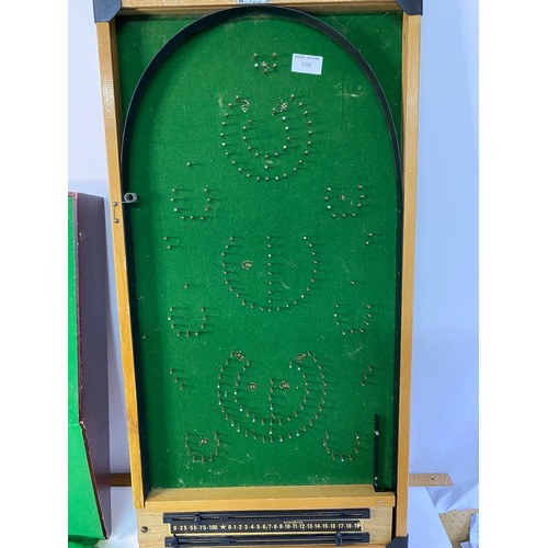 694 - Vintage Kay of London bagatelle game and an indoor putting green