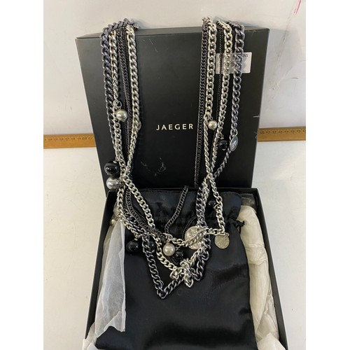 695 - Jaeger boxed chunky statement necklace.