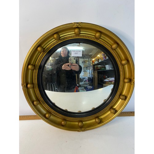 697 - Vintage Atsonea convex wall mirror