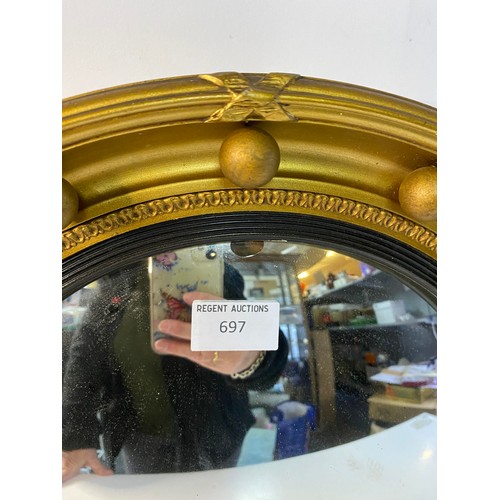 697 - Vintage Atsonea convex wall mirror