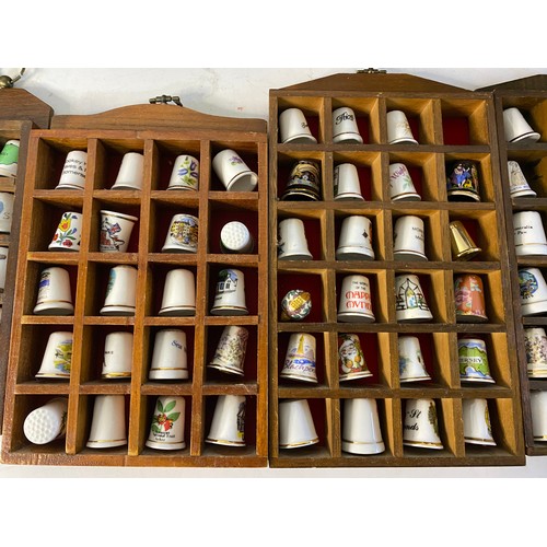 966 - Collection of 196 thimbles and display cases