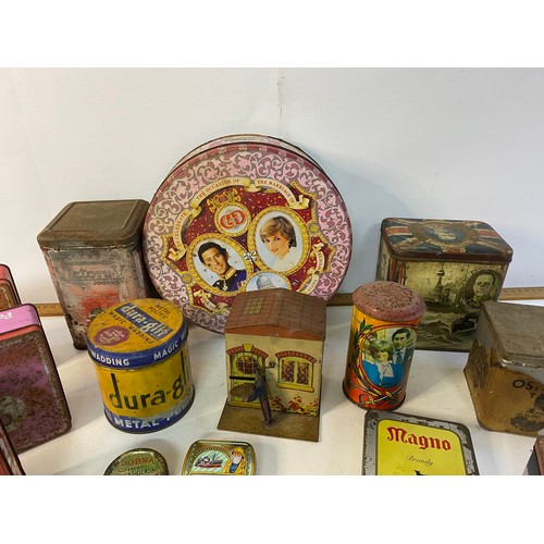 959 - Collection of vintage advertising tins