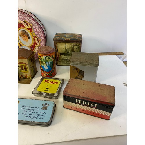 959 - Collection of vintage advertising tins