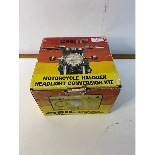 564 - Vintage Cibie motorcycle halogen headlight, unused in box.