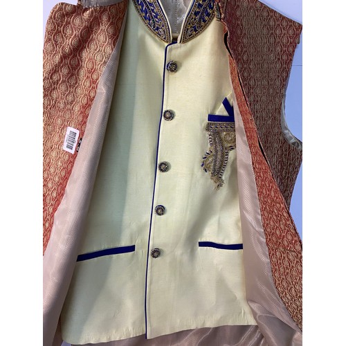 579 - Indian Mars embroidered waistcoat and sleeveless Sherwani.