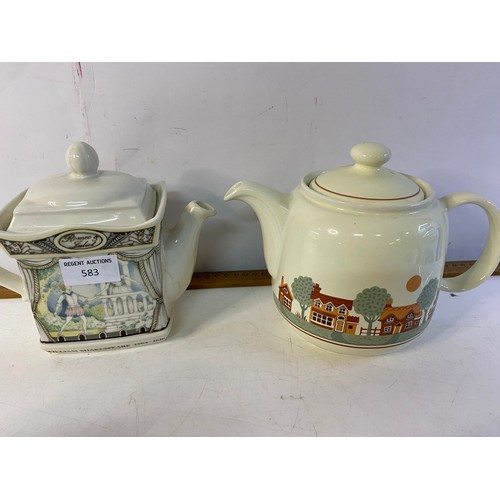 583 - Assortment of collectable teapots from James Sadler, Motto Ware and Japanese.