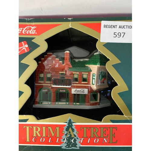 597 - 2 Coca-cola, Trim Tree Collection, Christmas houses