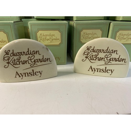 716 - Box of 30 x Aynsley Edwardian Kitchen Garden shelf signs