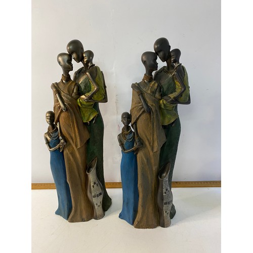 818 - Pair of Maasai figurines measuring 45 cms tall