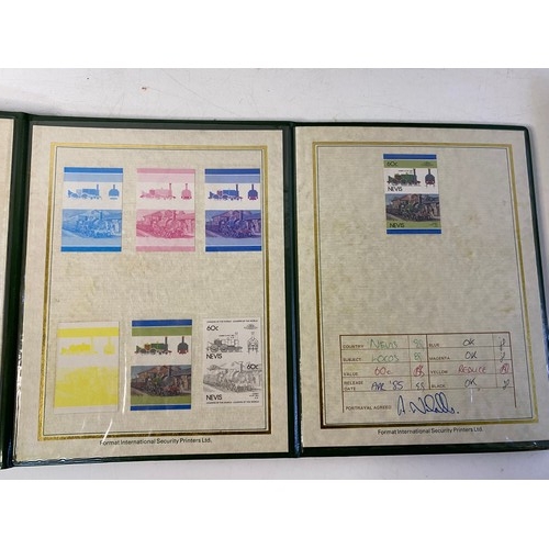 513 - 5 Albums of rail locomotive stamps.