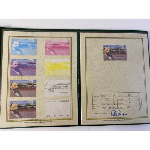 513 - 5 Albums of rail locomotive stamps.