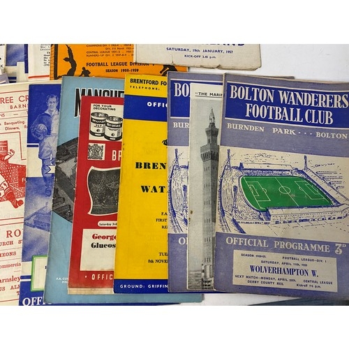 550 - Collection of 1950's football programmes