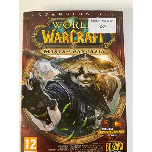 585 - World of Warcraft expansion set and battle chest.