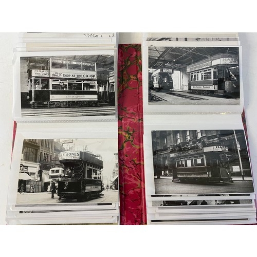 592 - Album of corporation trams from Southend-on-sea, Bath, Wolverhampton, Coventry and Paris.