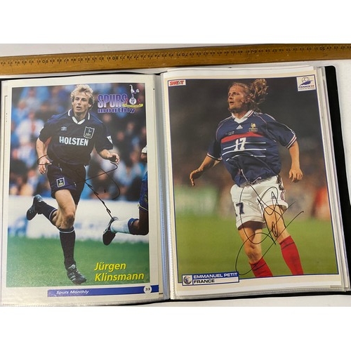 807 - Album of 80 hand signed premier league colour photographs and posters, personally collected by vendo... 