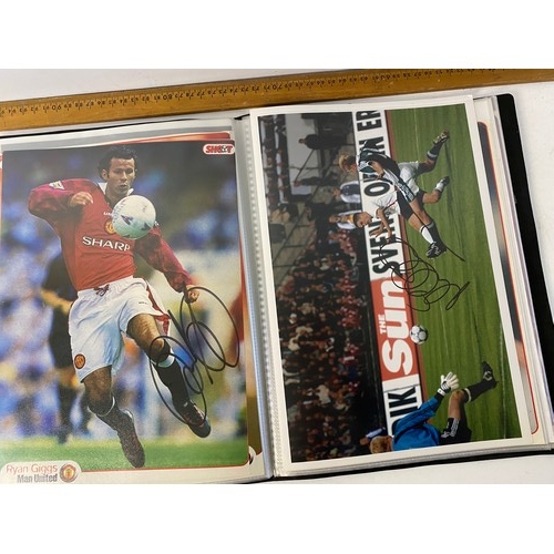 807 - Album of 80 hand signed premier league colour photographs and posters, personally collected by vendo... 