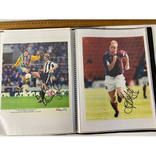 807 - Album of 80 hand signed premier league colour photographs and posters, personally collected by vendo... 