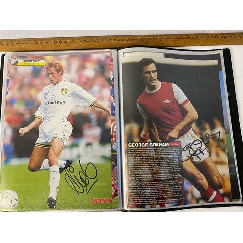 807 - Album of 80 hand signed premier league colour photographs and posters, personally collected by vendo... 