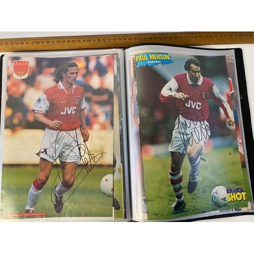 807 - Album of 80 hand signed premier league colour photographs and posters, personally collected by vendo... 