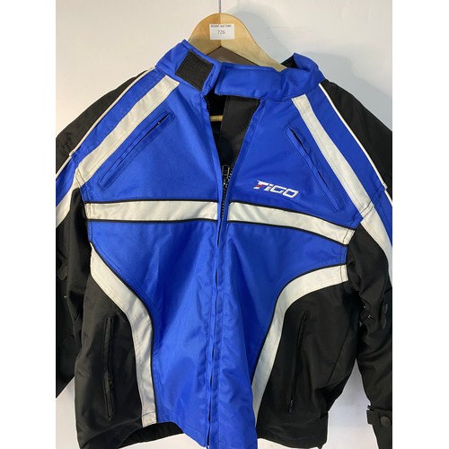 726 - Figo motorcycle jacket. Label states size 2XL