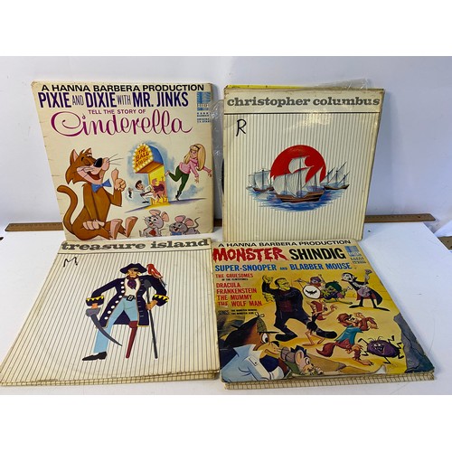 727 - Collection of vintage children's vinyl including several Hanna Barbera records