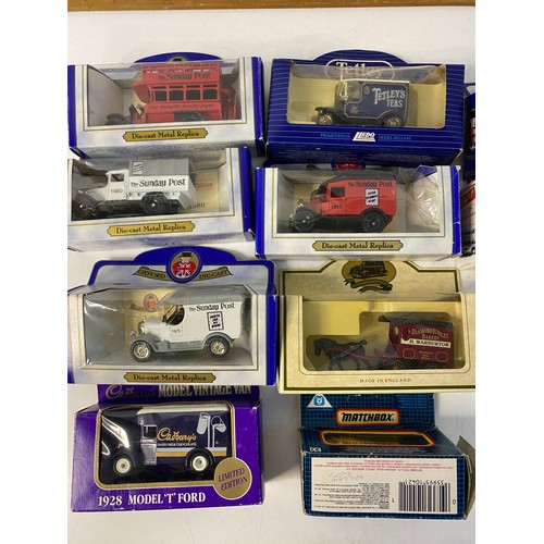 730 - Box of die cast model vehicles