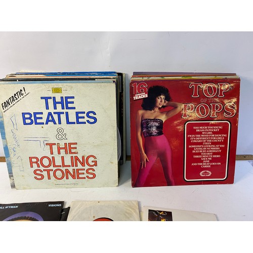 737 - Box of assorted vinyl including Pink Floyd, Bauhaus