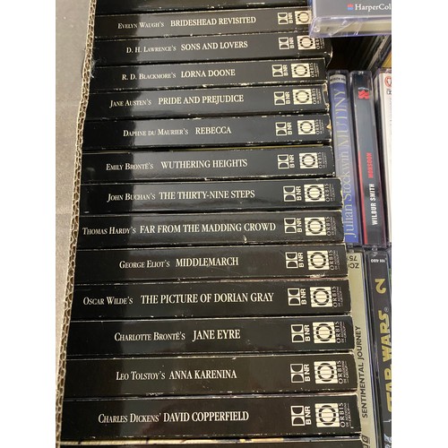 750 - Box of audiobooks on cassette tape