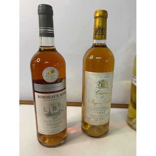 854 - Selection of 5 x bottles of white and rose wine