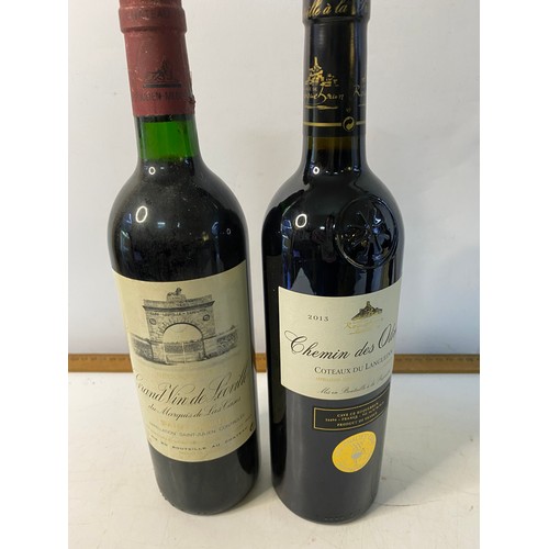 860 - 5 Bottles of red wine including a 1994 bottle of Chateau Tour de Blanchon Lussac Saint-Emilion