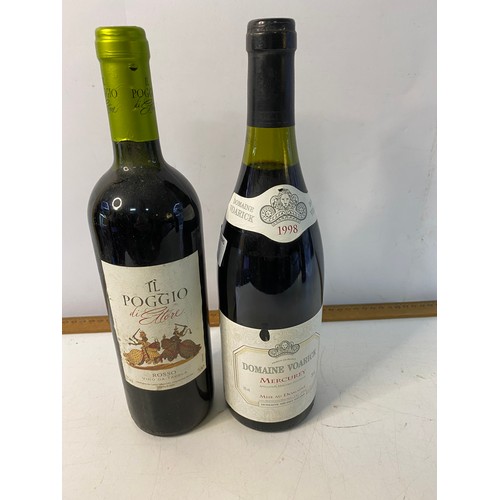 860 - 5 Bottles of red wine including a 1994 bottle of Chateau Tour de Blanchon Lussac Saint-Emilion